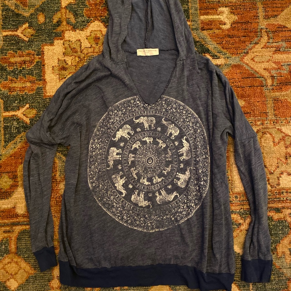 Project Social T mandala hooded tee